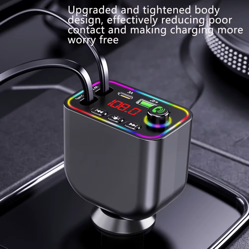 7 Colors Backlit Car MP3 Music Player Car Fast Charger