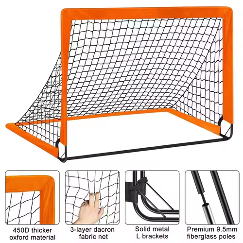 Kids Soccer Goal for Backyard Portable Toddler Training Equipment with Practice Net  Football