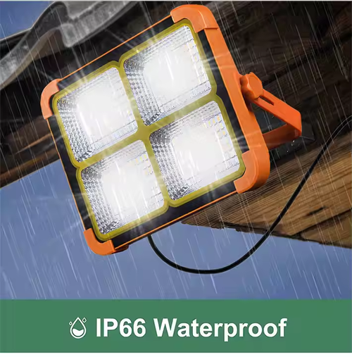 Portable Solar Flood Light with Power Bank