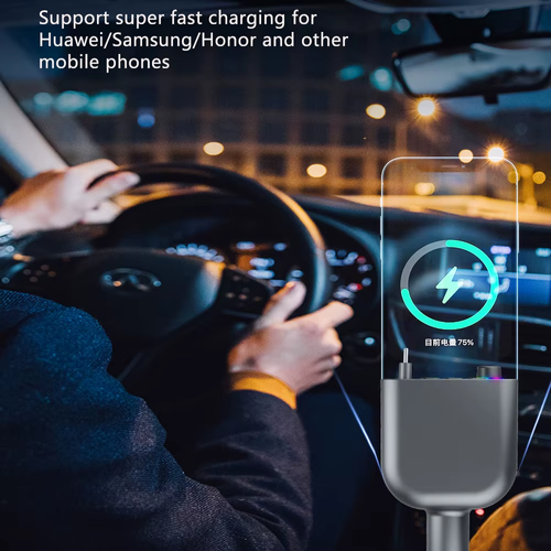 7 Colors Backlit Car MP3 Music Player Car Fast Charger