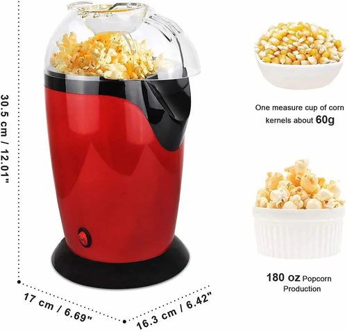 Vibespire™ Hot Air ElectricPopcorn Machine – Oil-Free, Fast & Healthy Snacks at Home