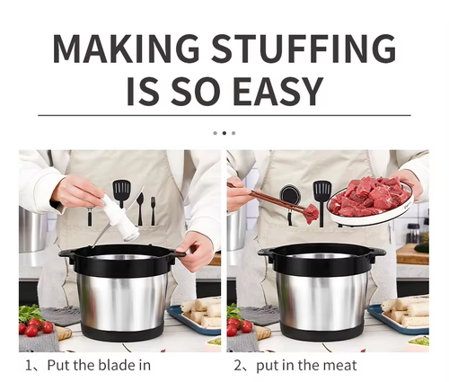 6L Stainless Steel Meat Grinder Yam Pounder and Fufu Machine for Home Use