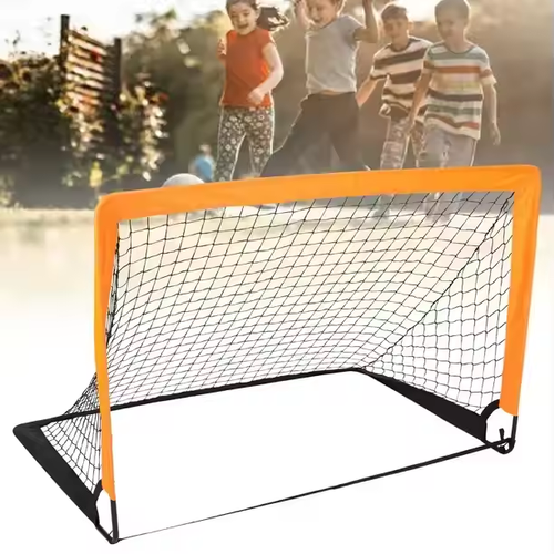 Kids Soccer Goal for Backyard Portable Toddler Training Equipment with Practice Net  Football