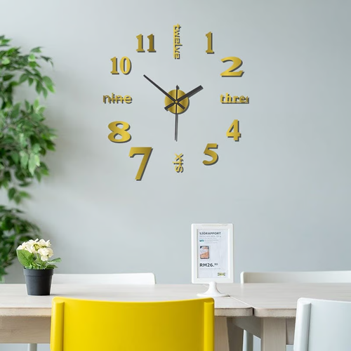 🔥 3D Wall Decal Decorative Clock