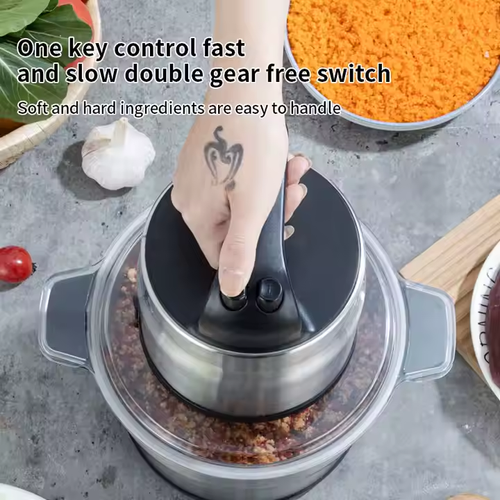 6L Stainless Steel Meat Grinder Yam Pounder and Fufu Machine for Home Use