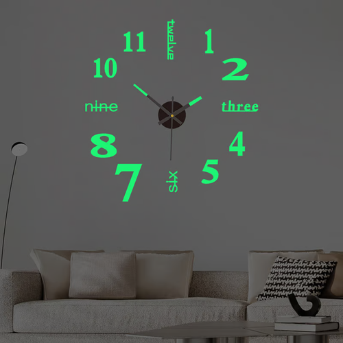 🔥 3D Wall Decal Decorative Clock