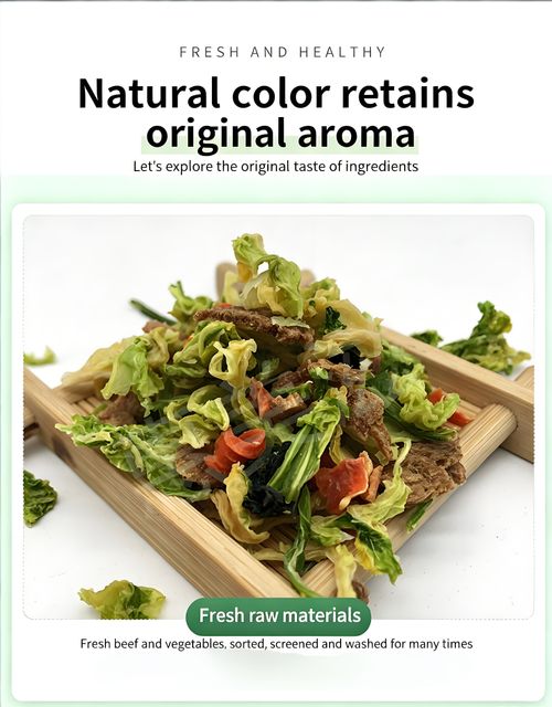Dehydrated fresh beef mixed with dehydrated vegetables, bok choy, cabbage, ready-to-eat carrots, instant noodle companion, commercial combination(1kg)