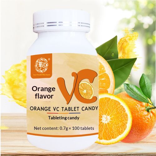 Orange-Flavored Vitamin C Tablets | Chewable Tablets (OEM) | Vitamin C Lozenges | Fruit-Flavored Vitamin Compressed Candies