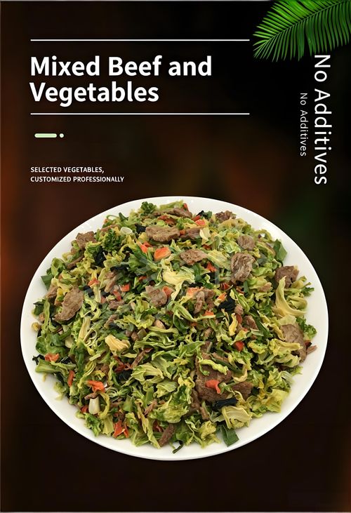 Dehydrated fresh beef mixed with dehydrated vegetables, bok choy, cabbage, ready-to-eat carrots, instant noodle companion, commercial combination(1kg)