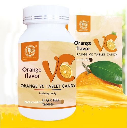Orange-Flavored Vitamin C Tablets | Chewable Tablets (OEM) | Vitamin C Lozenges | Fruit-Flavored Vitamin Compressed Candies
