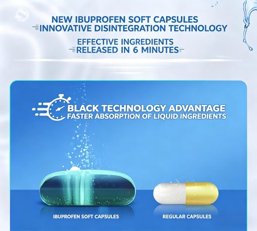 Fenbid Ibuprofen Soft Capsules (0.2g x 16) — Fever Reduction & Anti-inflammatory, Relieves Headaches, Toothaches, Joint Pain, and Menstrual Cramps