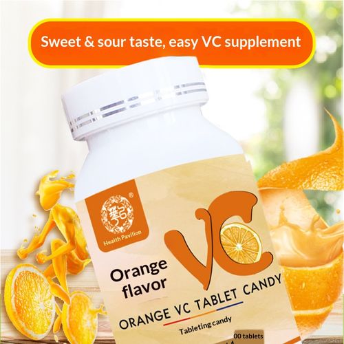 Orange-Flavored Vitamin C Tablets | Chewable Tablets (OEM) | Vitamin C Lozenges | Fruit-Flavored Vitamin Compressed Candies