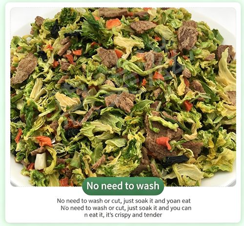 Dehydrated fresh beef mixed with dehydrated vegetables, bok choy, cabbage, ready-to-eat carrots, instant noodle companion, commercial combination(1kg)