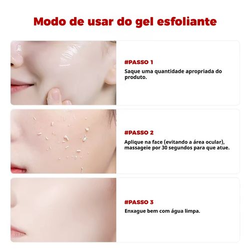 Gel de Exfoliação Suave: Clareamento, Hidratação e Purificação da Pele - Pele Limpa e Radiante em 1 Passo