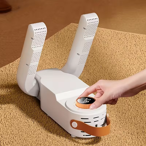 Home Use Foldable Shoe Dryer with Extended Outlet, Electric Smart Timer, Portable Dual-Purpose Warm Air Dryer, Home Use Constant-Temperature Shoe Dryer