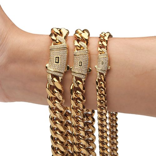 Mens Cuban Link Bracelet 18k
