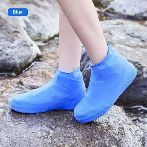 Waterproof latex shoe covers, silicone shoe covers, mud and sand resistant, rainproof shoe covers, travel and rainy day outdoor waterproof latex shoe covers