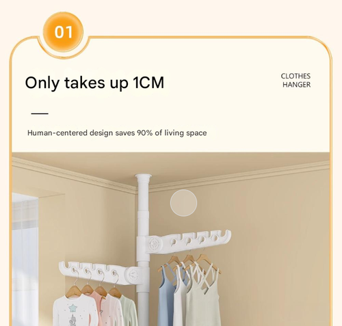 Floor-to-ceiling clothes drying rack