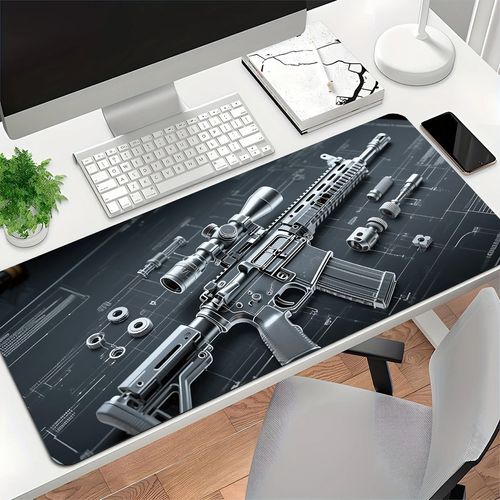A must-have for an immersive gaming experience! This large, all-in-one black mousepad covers the entire desktop without feeling cramped. Its non-slip design ensures stability, making it perfect for both office work and gaming.