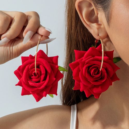 Fresh and elegant fabric earrings with colorful pearls, sweet beaded tassels, and tulip flower earrings.