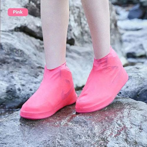Waterproof latex shoe covers, silicone shoe covers, mud and sand resistant, rainproof shoe covers, travel and rainy day outdoor waterproof latex shoe covers