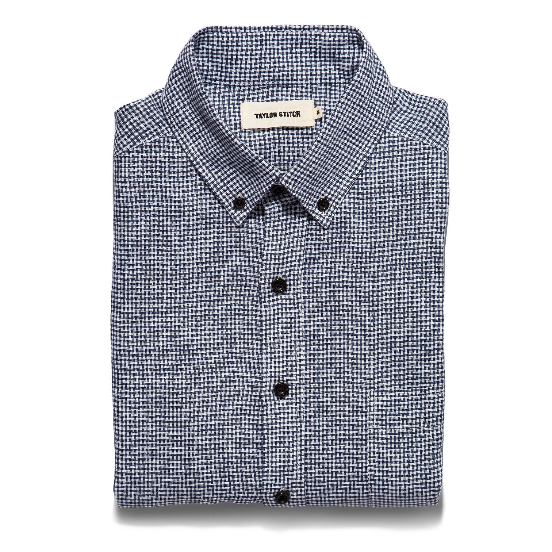 Aeuvo Jack in Navy Mini Gingham Linen