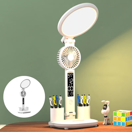 🔦🎐Desk Lamp Plug-in LED Fan Light Foldable Eye Protection Reading Night Light