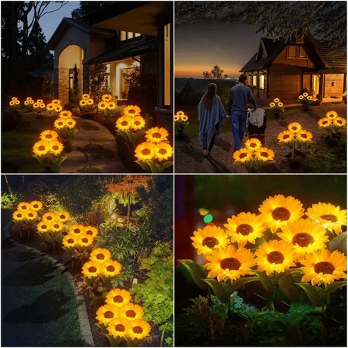 🌻🌞Waterproof Solar Sunflower Light💛
