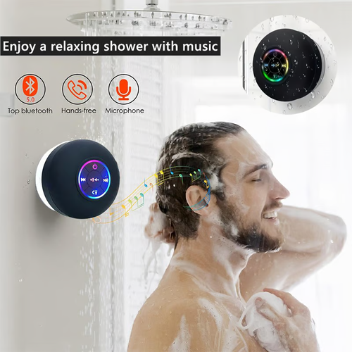🔥Bathroom Waterproof Wireless Bluetooth Speakers with LED Light