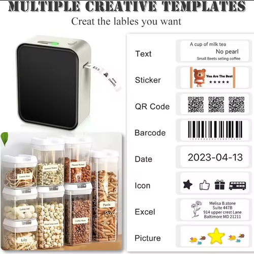 😇💚Mini Pocket Thermal Label Printer Wireless Sticker Pocket Handheld Printer
