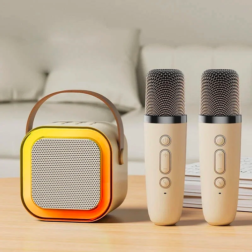 Mini Karaoke Machine with Wireless Microphones