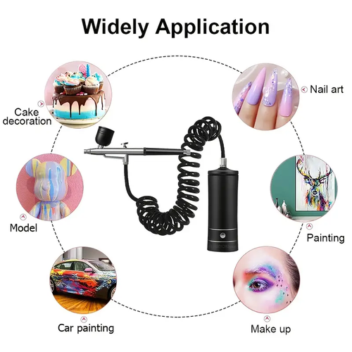 💝💄Rechargeable Portable Air Brushes For Painting, Tattoo, Nail Art, Model Coloring, Makeup, Cake