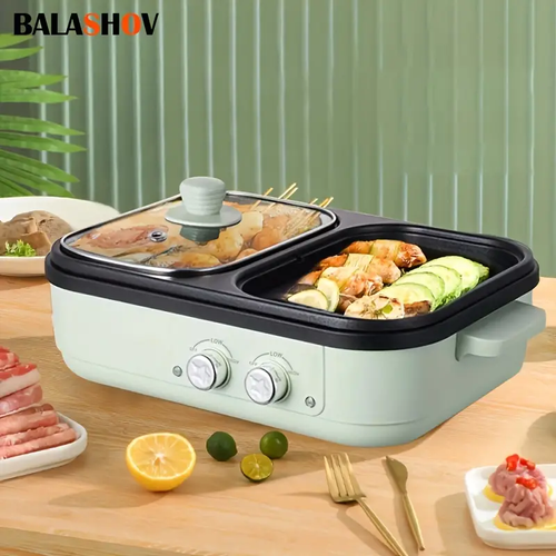 🍢🥓2-in-1 Electric Grill & Hot Pot Combo