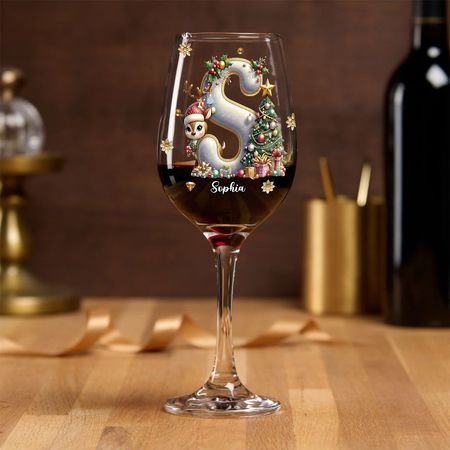 Sparkle Family - Personalized Family Wine Glass With Long Stem