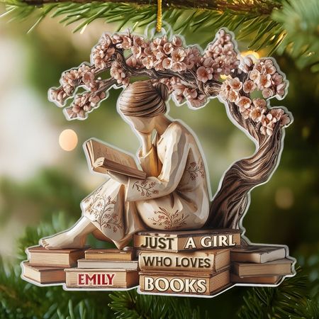 Custom Acrylic Ornament - Personalized Christmas Bookish Gifts For Book Lovers, Bookworms, Readers - Serenity In Every Page