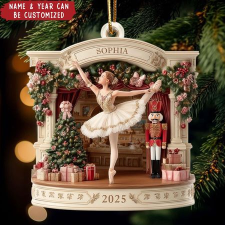 Ballet Stage - Personalized Christmas Acrylic Ornament