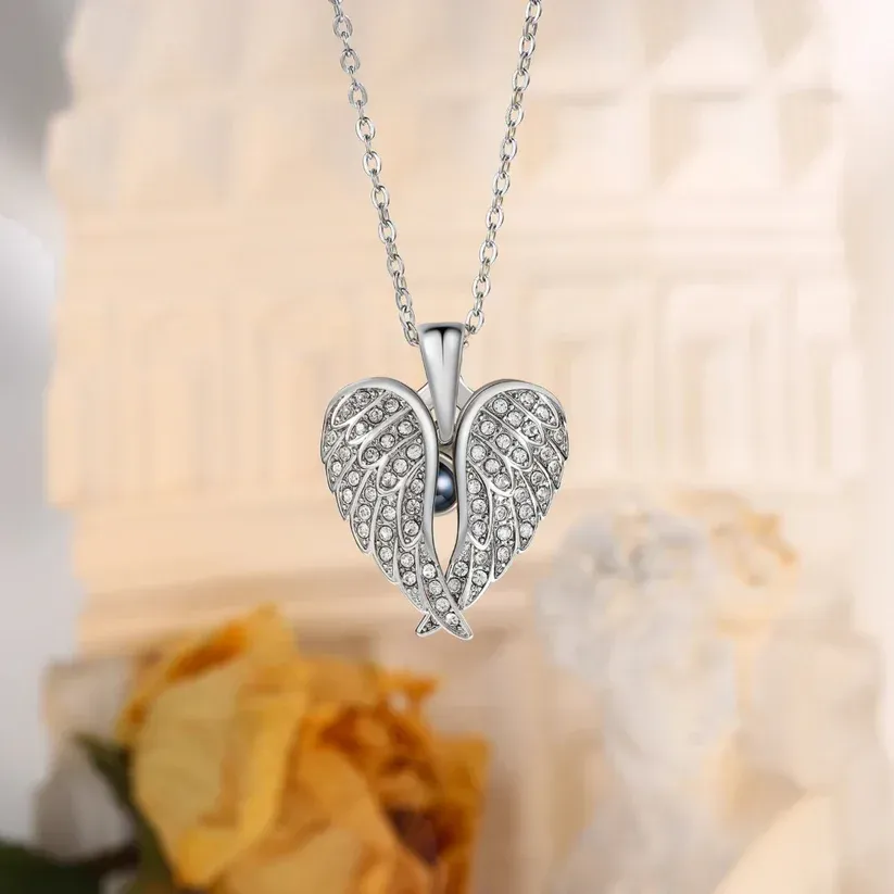 Guardian Glow   Personalized Photo Angel Necklace