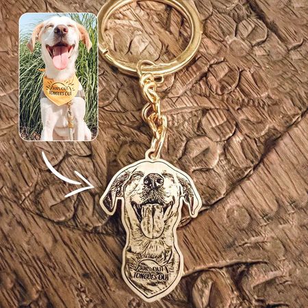 Personalised Pet Photo Necklace-Key Ring