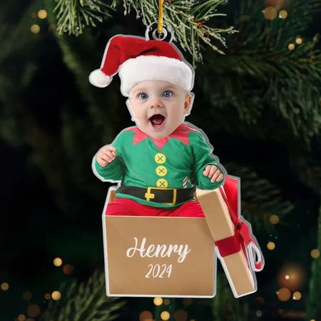 Customized Photo Christmas Baby Photo Christmas Gifts Family Personalized Customized Decorations
