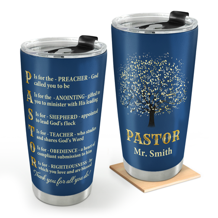 Jesuspirit | Christian Faith Gifts | Stainless Steel Tumbler | Thank You Pastor