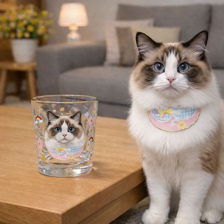 Hand-painted pet striped mug - Customize a mug for your beloved pet.