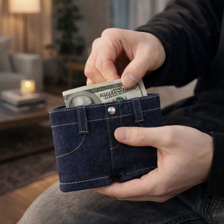 Jeans Wallet - Customizable with Name