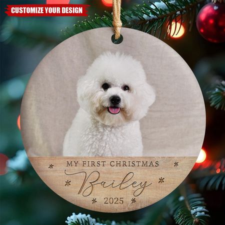 Personalized Dog's First Christmas Ornament Dog Holiday Keepsake