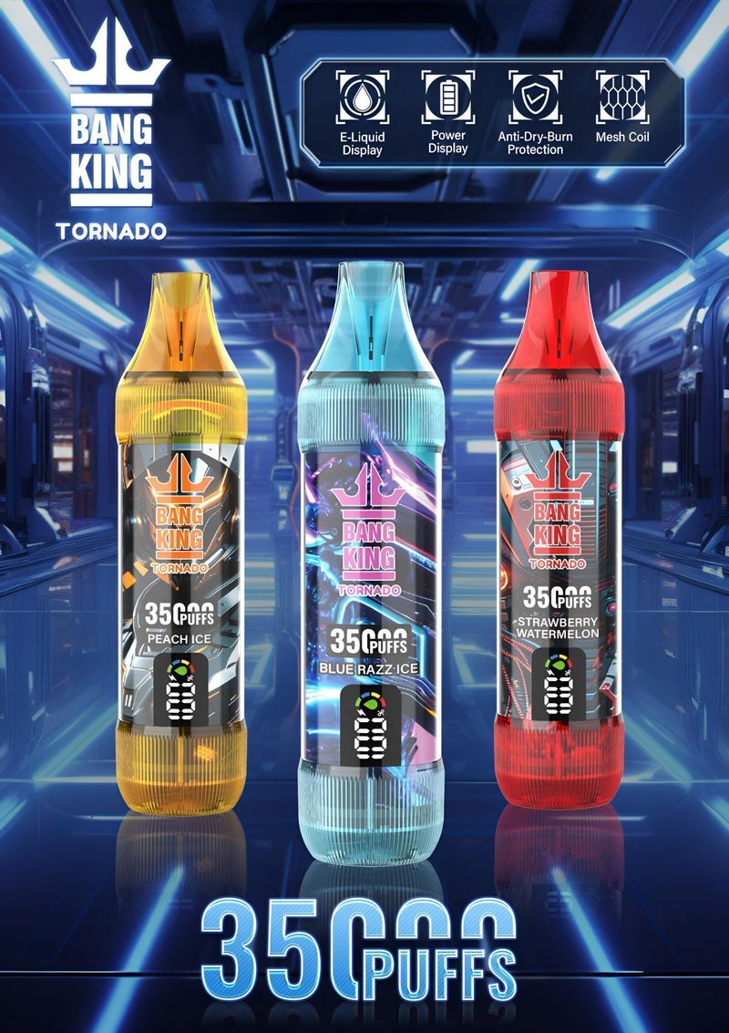 Bang King拋棄式電子煙 多口味搭配35000口，補貨與續用更好評估