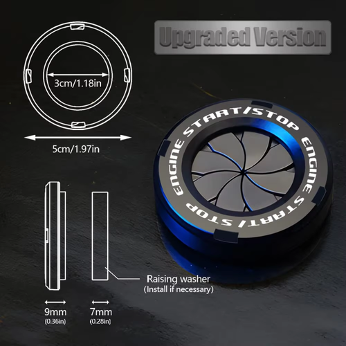 Creative and Personalized New-Style Car & Motorcycle One-Click Start Button Protective Cover, Keyhole & Electric Door Lock Rotary Start Cover, Ignition Decorative Cover, Light Luxury Style, Fashionable and Versatile