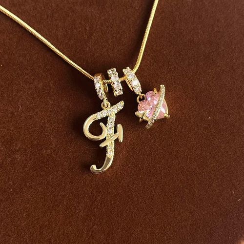 Creative Gold Letter J Necklace - Pure Copper, Light Luxury Style, Versatile Fashion.