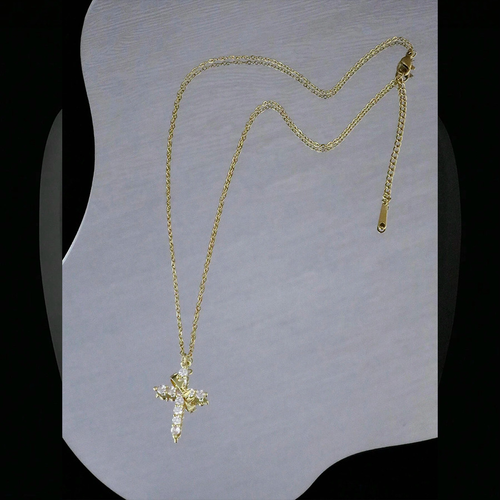 Creative & Personalized Titanium Steel Cross Necklace - Pure Copper, Light Luxury Style, Fashionable & Versatile