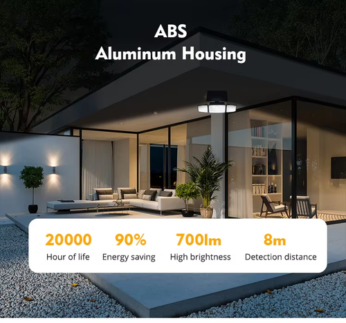 Ultra-Bright PIR Solar Security Wall Light | Front Porch Motion Sensor for Outdoor Garden & Villa - Energy-Efficient & Waterproof