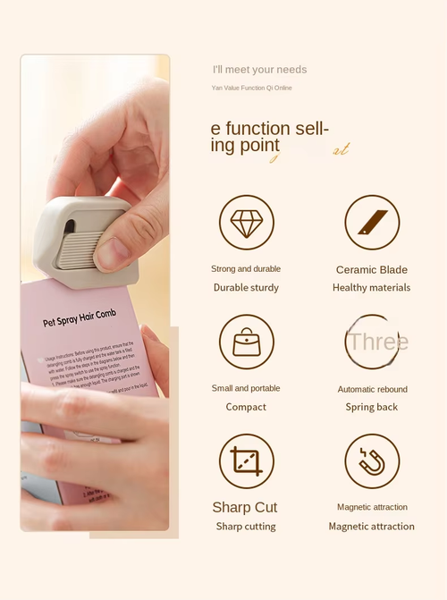 Portable Magnetic Ceramic Box Cutter Auto-Rebound Anti-Stick Safety Opener for Express Packages & Letters