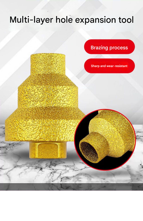 New Arrival Brazed Step Drill Bit Multi Function Diamond Chamfering and Edge Trimming Tool for Tile Stone Drilling Angle Grinder Compatible